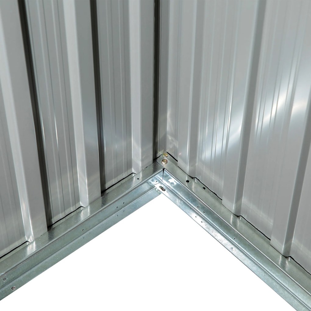 Outsunny Domek Narzędziowy Szopa Ogrodowa z Drzwiami Stal Zielony 142x84x189cm | Aosom PL