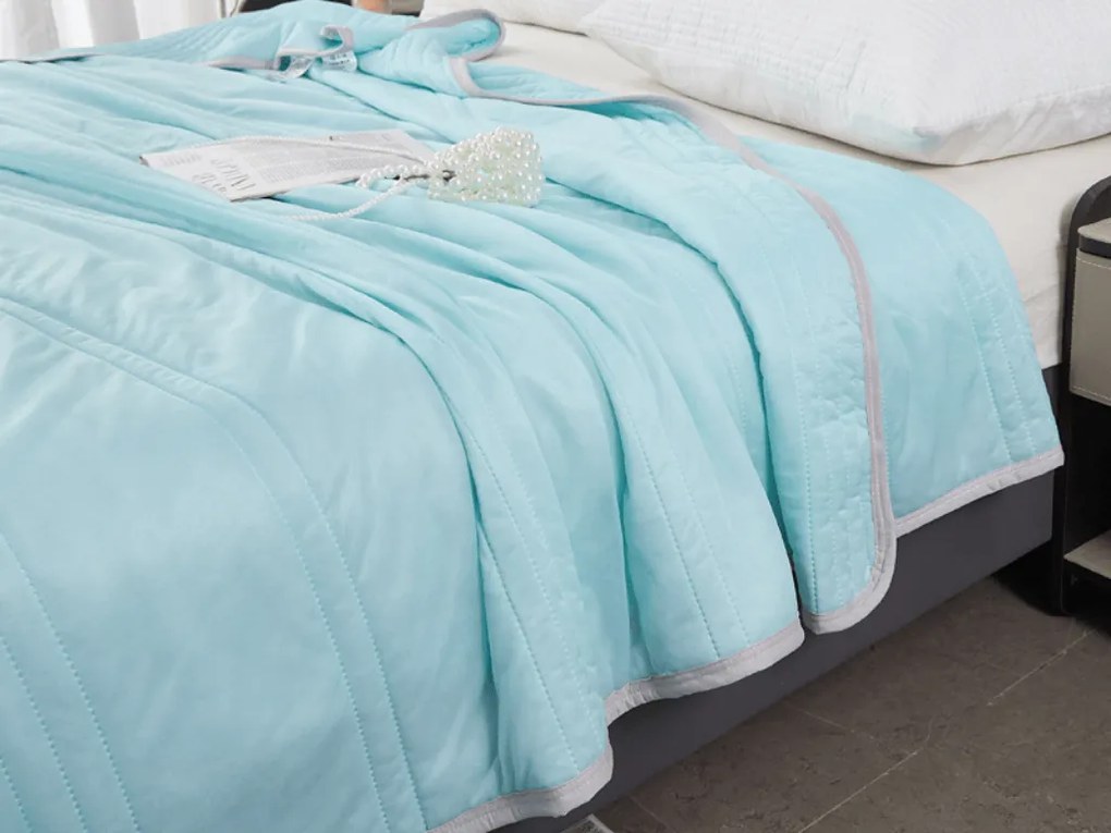 Chłodząca letnia kołdra CELIA, miętowa Rozmiar: 140 x 200 cm