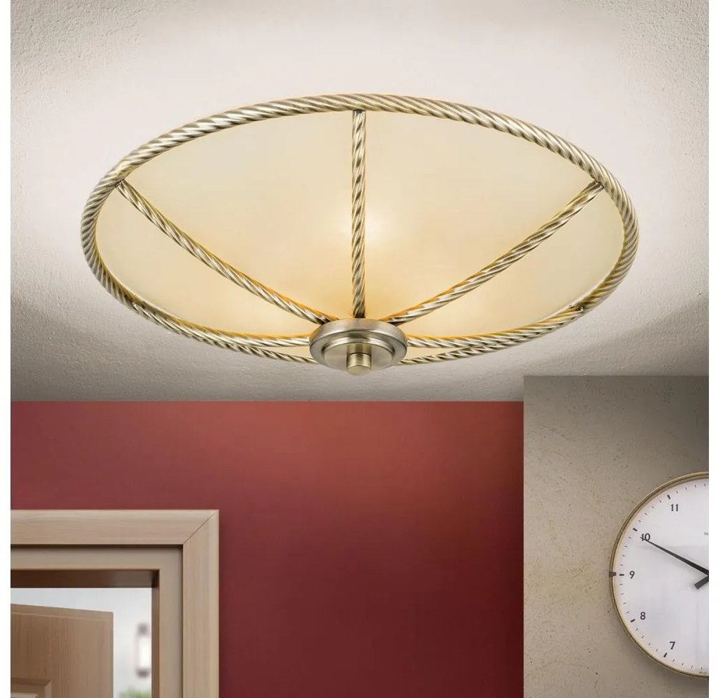 Orion - Lampa sufitowa MAURO 3xE27/60W/230V średnica 42 cm brąz