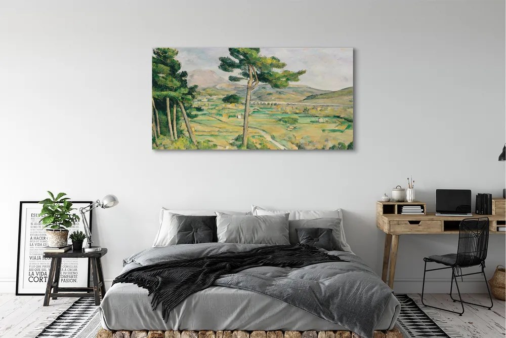 Duży obraz na płótnie Góra Św. Wiktorii i wiadukt w dolinie rzeki Arc - Paul Cézanne