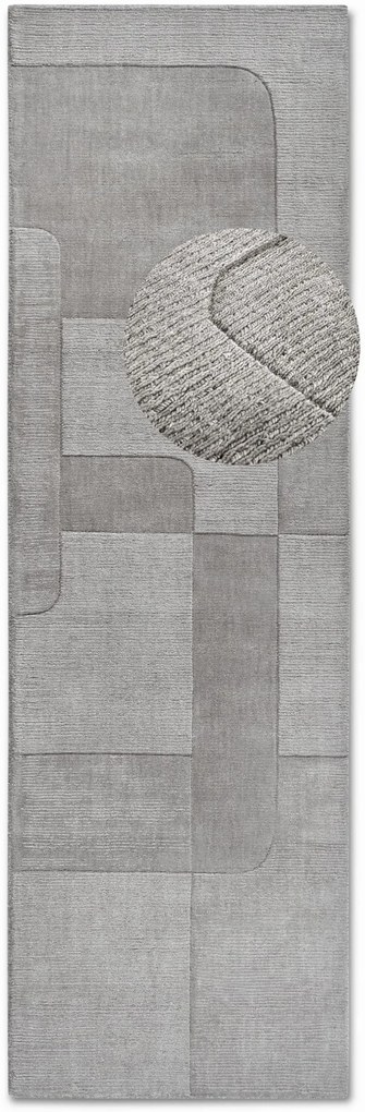 Dywan wełniany Villeroy &amp; Boch Charlotte szary 80 cm x 250 cm