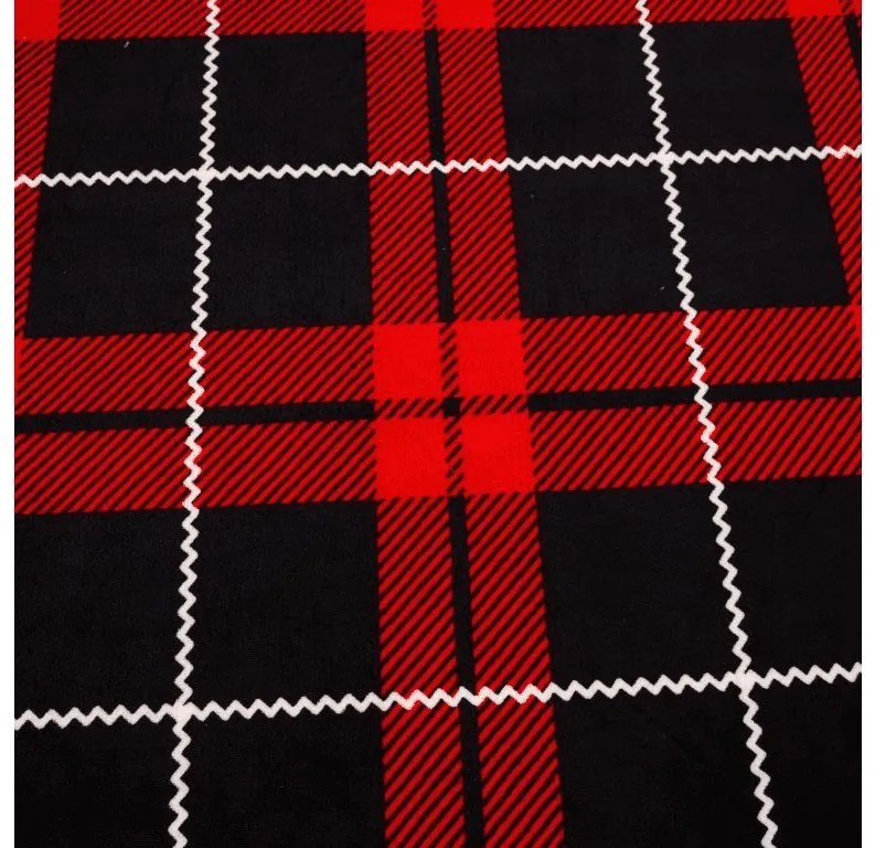 PrzytulneMieszkanie.pl Prześcieradło z mikropluszu ALBURY 200x200 cm czerwone