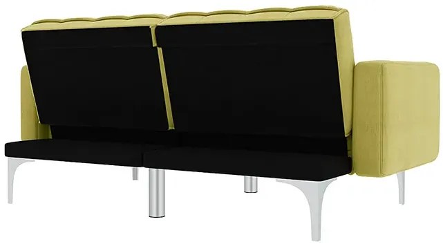 Rozkładana dwuosobowa zielona sofa - Kvetos 2D