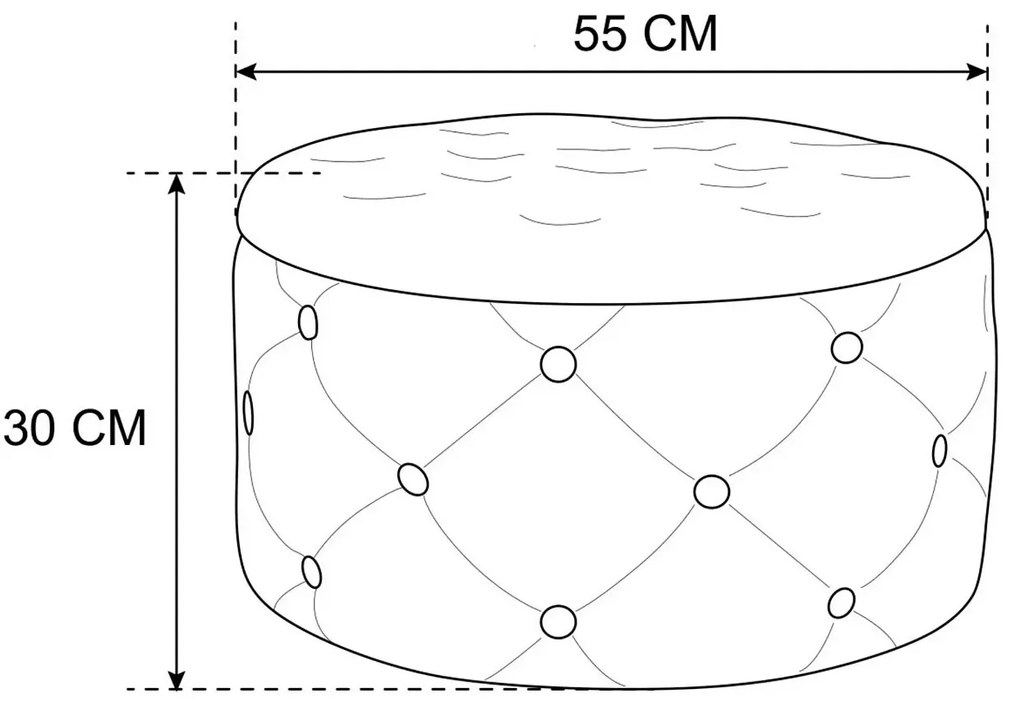 Szara pufa pikowana do salonu B3-F44