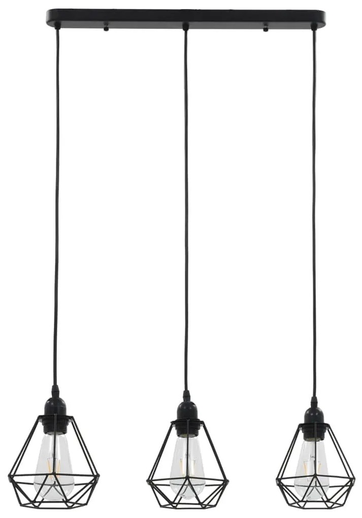 Czarna lampa wisząca nad stół - EX178-Marelo