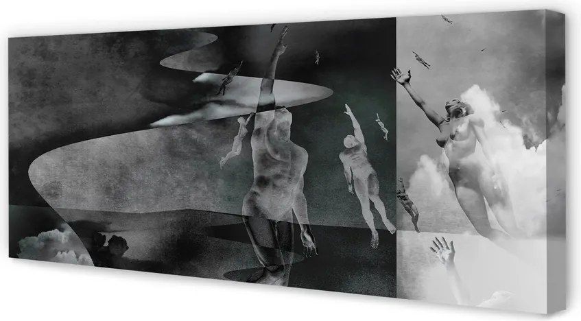 Zdjęcie na płótnie Ludzie pod Czarnym Niebem