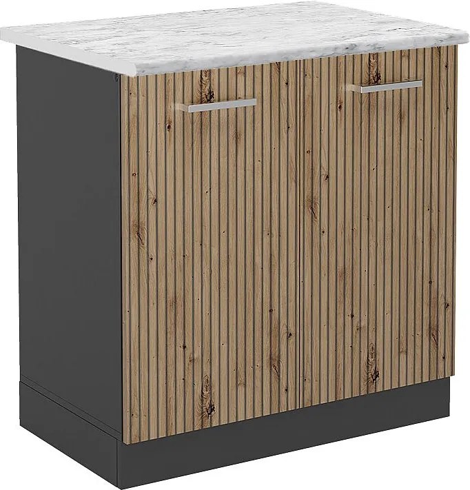 Szafka pod zlew dąb rzemieślniczy 80x60x81.6 r-line