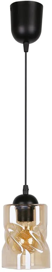 Pojedyncza lampa wisząca do kuchni klosz bursztynowy - Z023 H7-G40