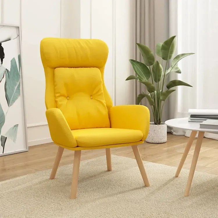 Musztardowy fotel do relaksu G1-H46