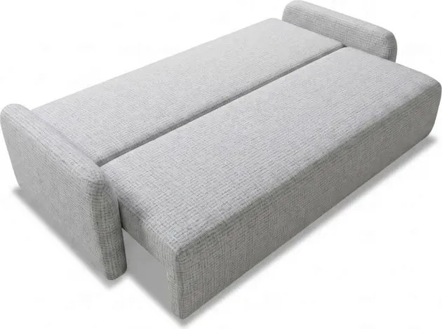 Sofa DUO Rozkładana Dwuosobowa Szara Szenil Japandi