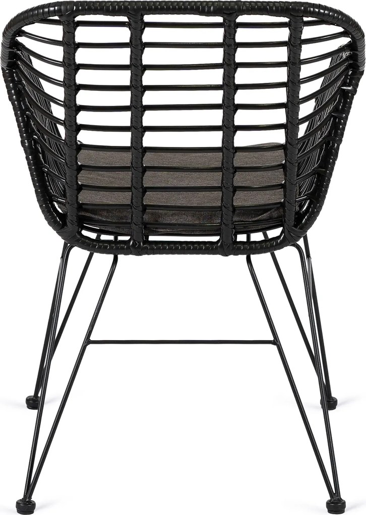 Krzesło Ogrodowe Rattanowe MUSA Czarne