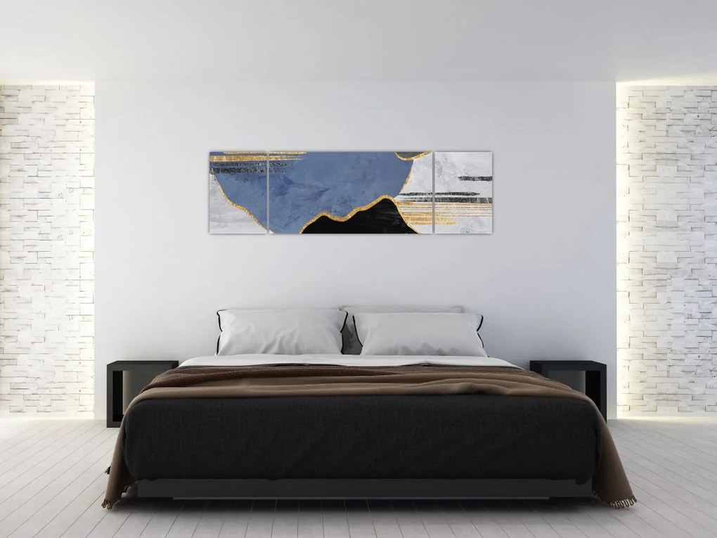 Obraz - Teksturowane kształty (170x50 cm)