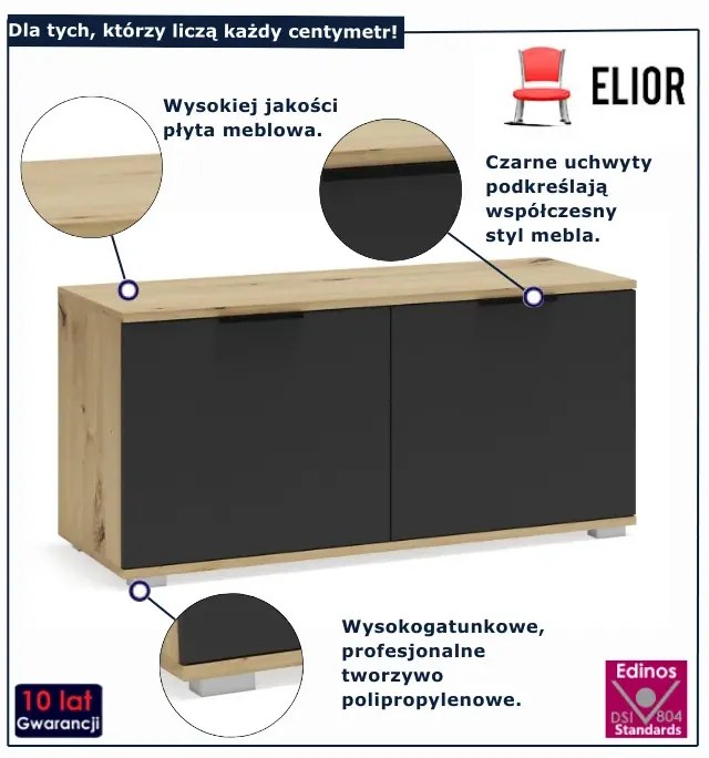 Szafka minimalistyczna na buty dąb artisan + antracyt M8-A28