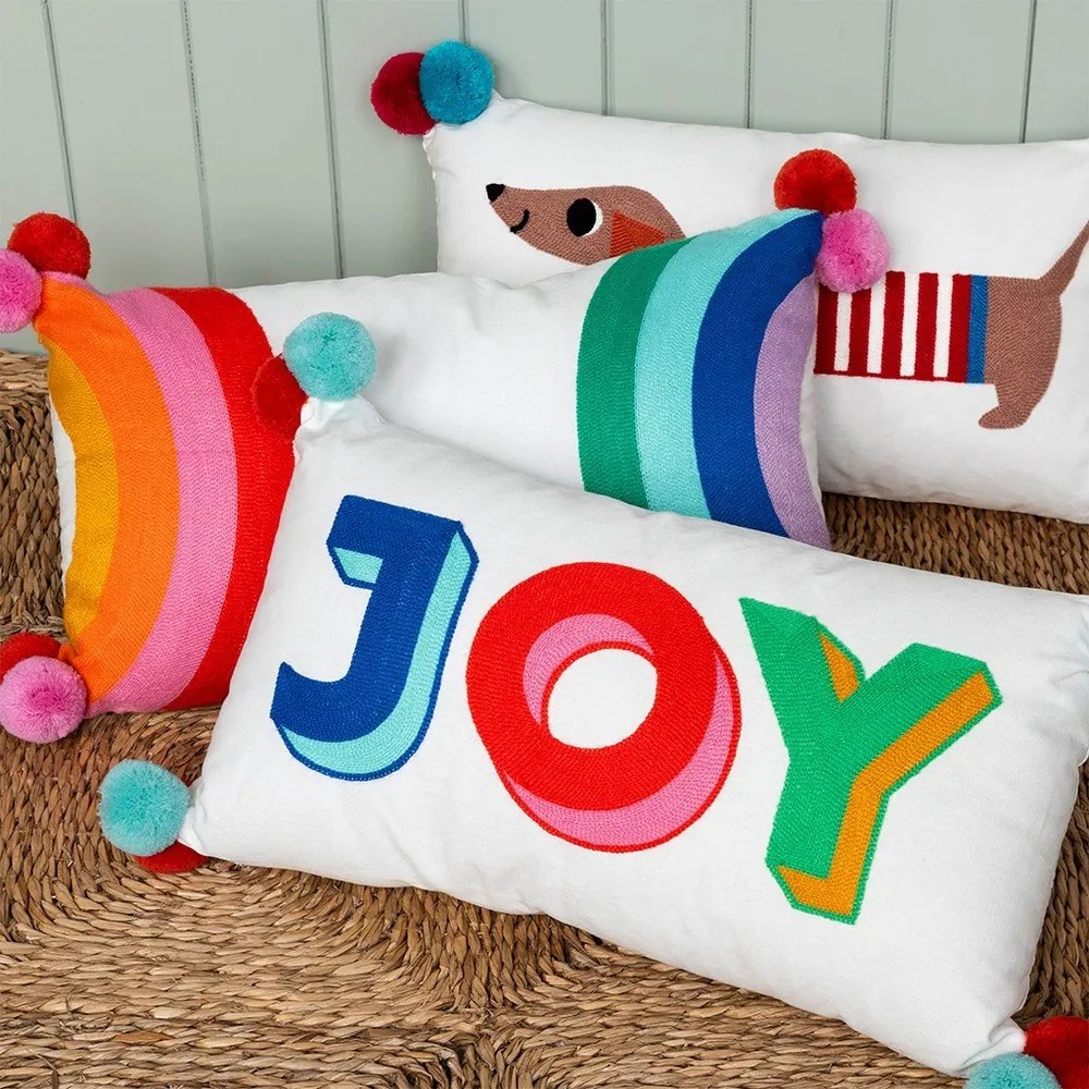 Poduszka dziecięca z mieszanki bawełny 50x33 cm Rainbow – Rex London