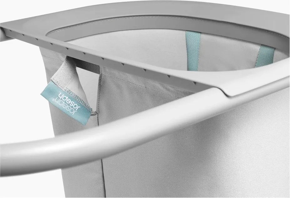 Jasnoszary tekstylny kosz na pranie 2x40 l Duo – Joseph Joseph