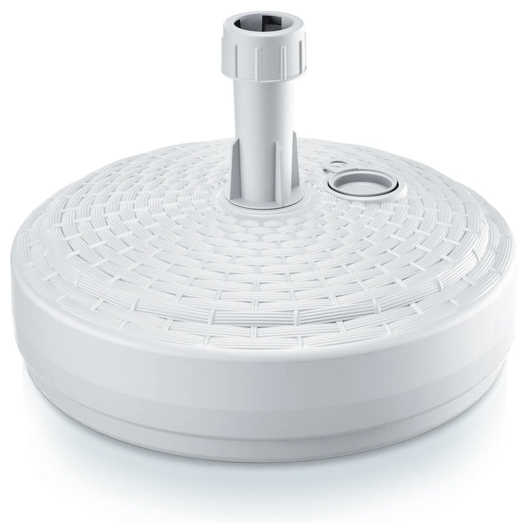 Podstawa parasola okrągła 39 cm biała rattan PROSPERPLAST