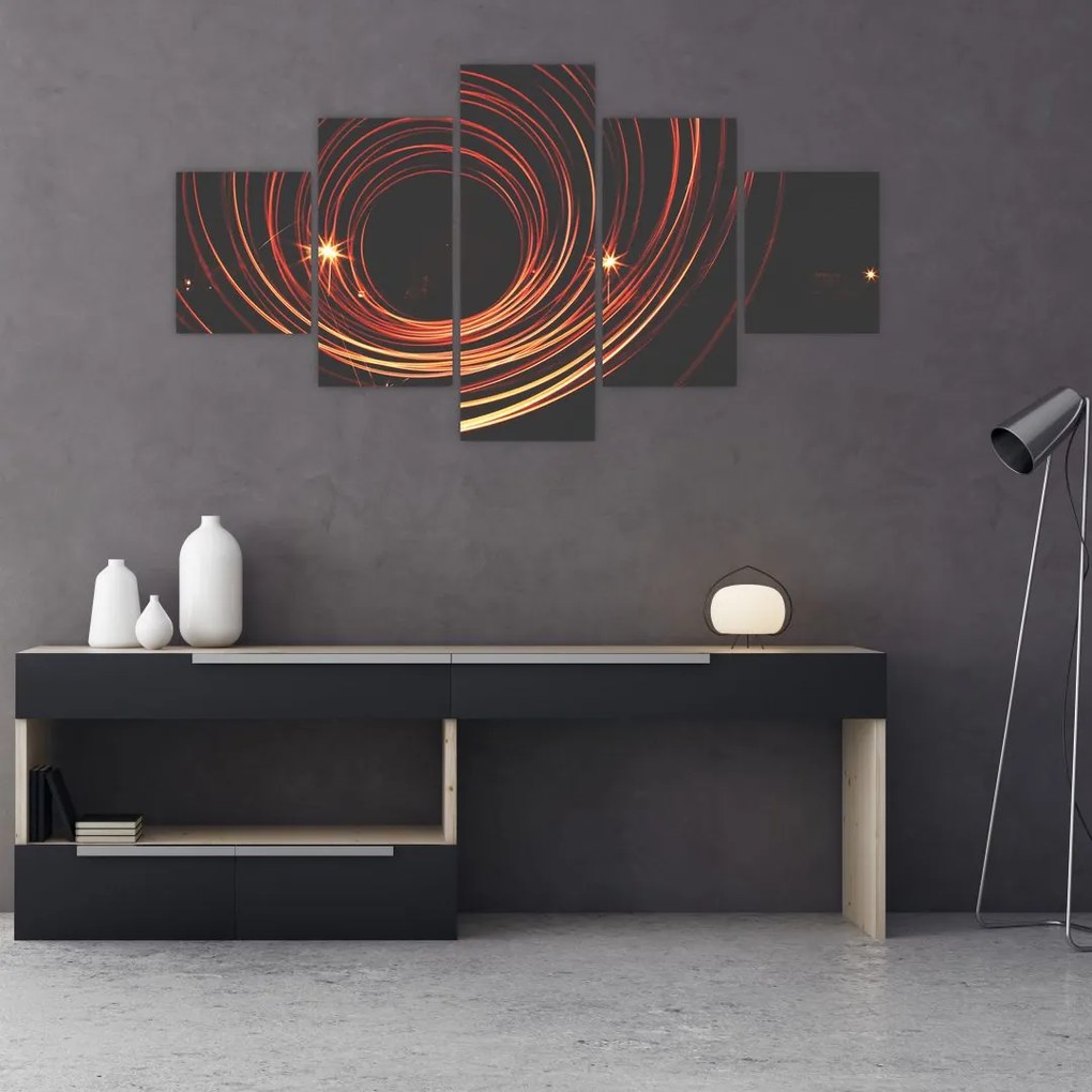 Obraz abstrakcyjnych linii (125x70 cm)