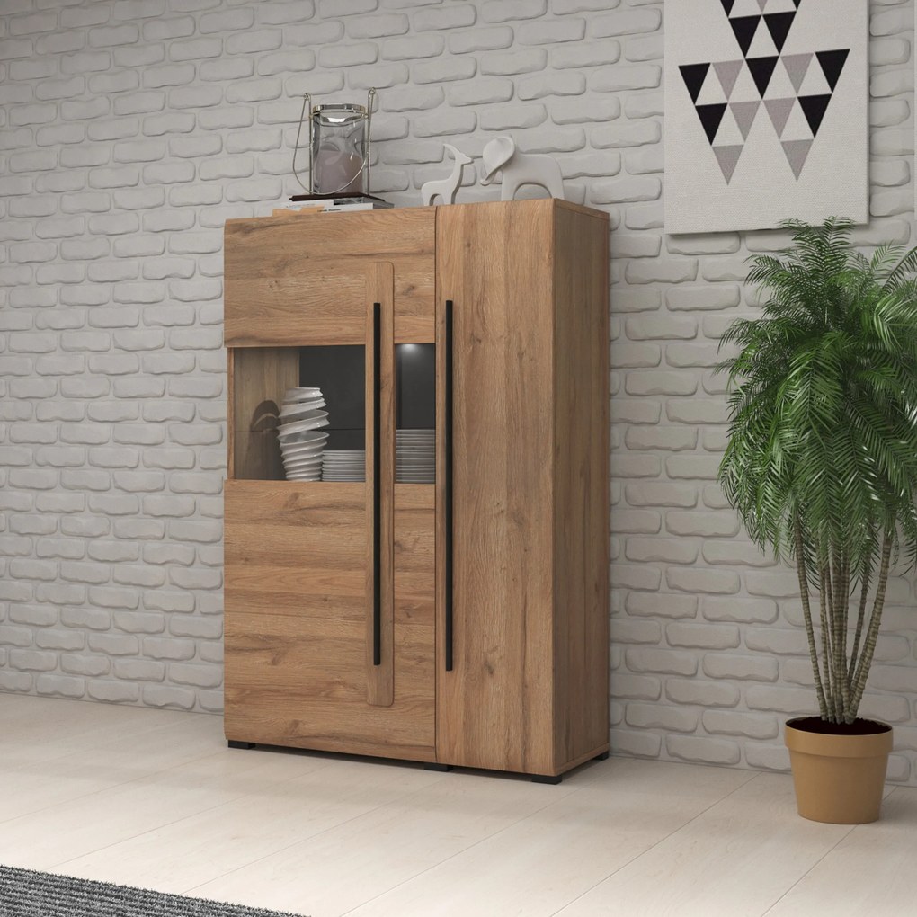 Komoda TULLIA - Dąb / Wysokość 136 cm / 90 cm