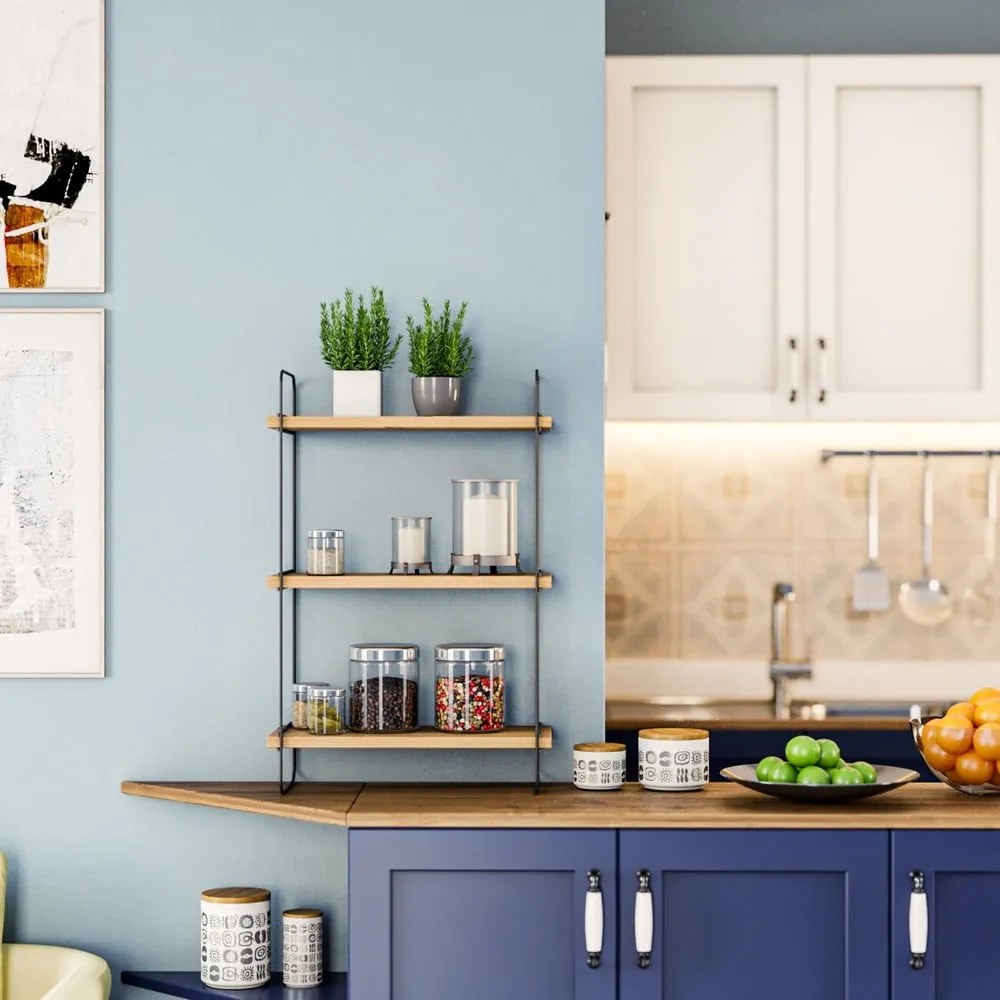 Wielopoziomowa półka w dekorze dębu 40 cm Pulalis – Kalune Design