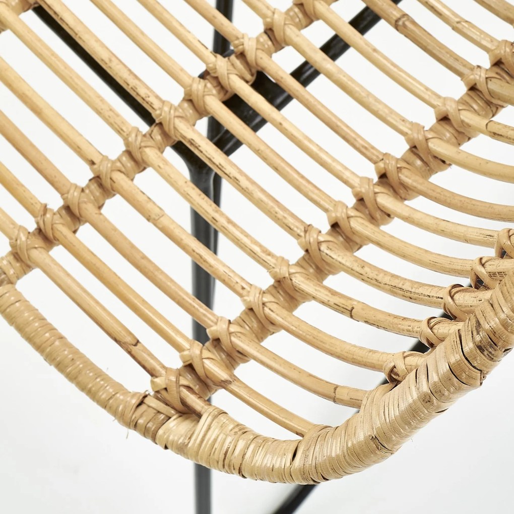 Designerski fotel rattanowy na płozach Indiana