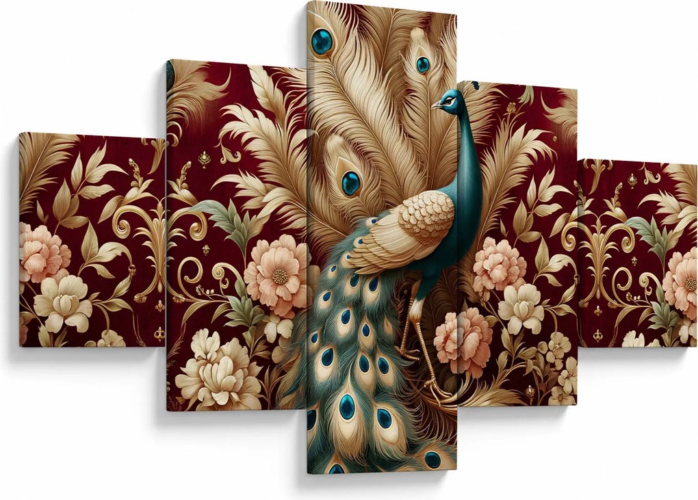 Obraz – Elegancki paw (125x70 cm)
