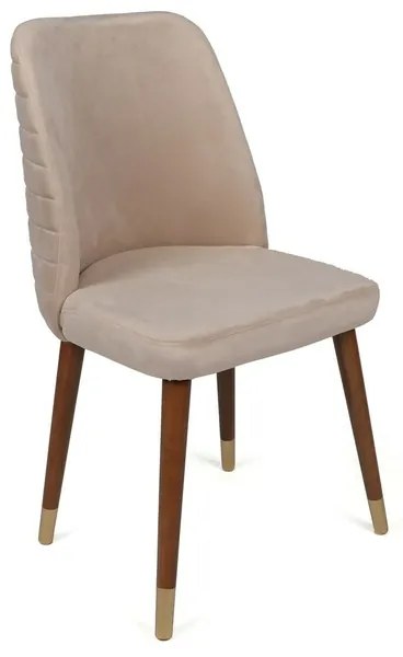 Zestaw krzeseł do jadalni Hugo Cream and Walnut, 4 szt.