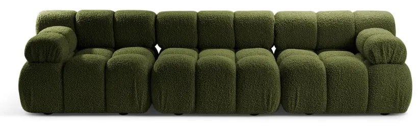 Zielona sofa modułowa z materiału bouclé 282 cm Bellis – Micadoni Home