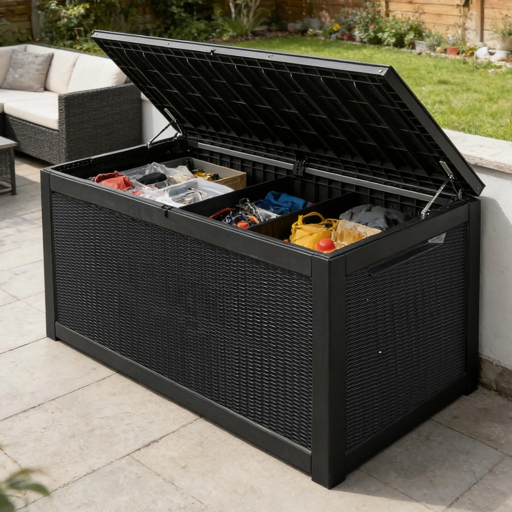 Duża Skrzynia Ogrodowa Do Przechowywania Kufer Na Akcesoria Pojemnik XXL 980L