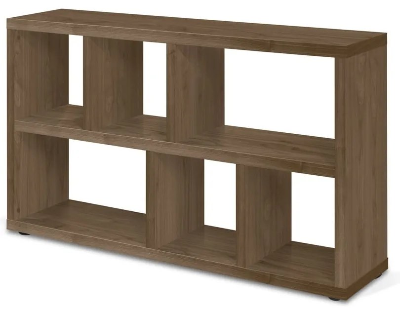 Brązowy regał w dekorze orzecha 150x83 cm Berlin – TemaHome