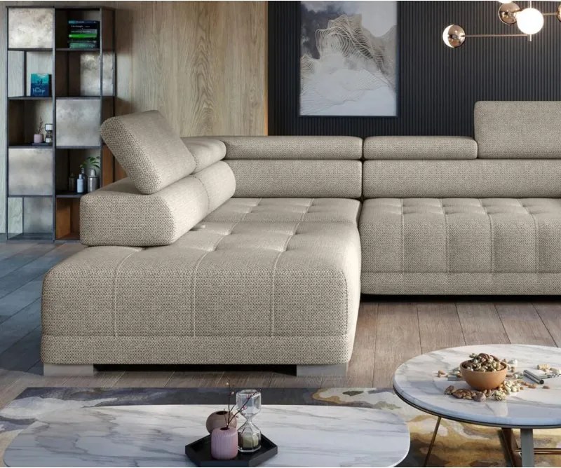 Narożnik CAMPO L elektryczną regulacją siedziska z WERSAL