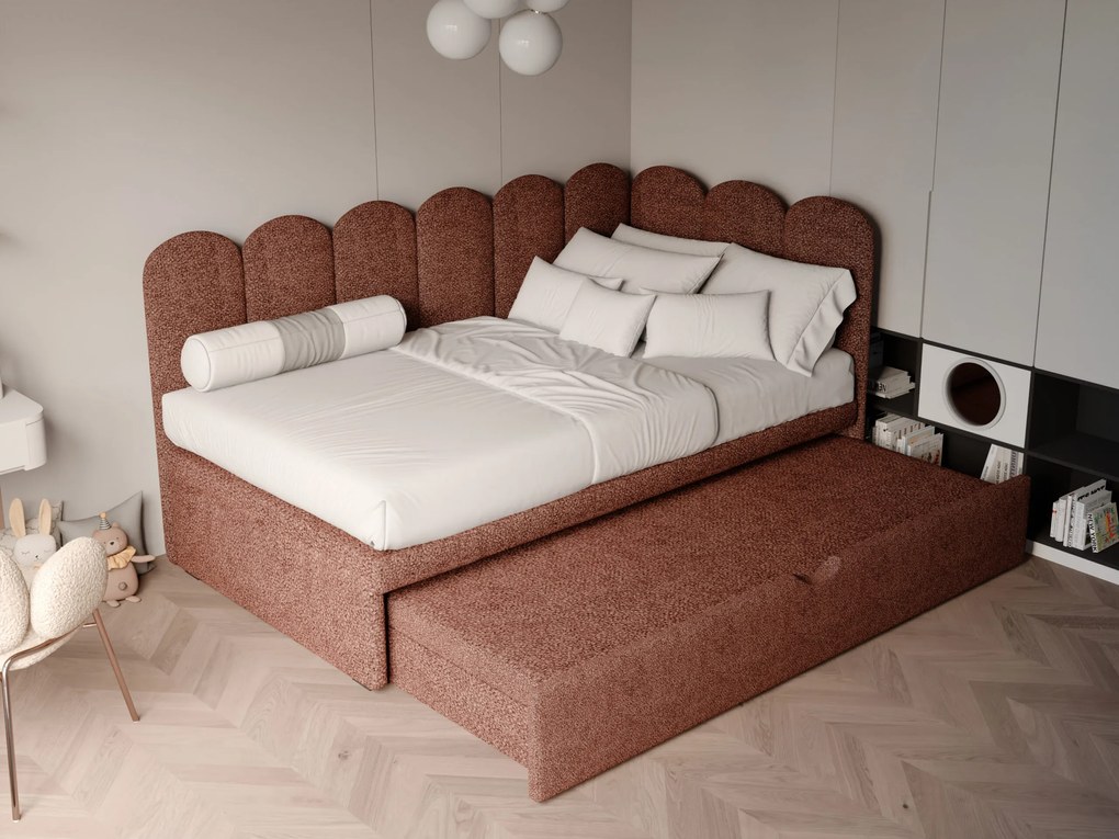 Łóżko dziecięco-młodzieżowe JANE z dodatkową powierzchnią spania - 80x200