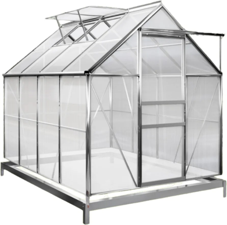 Szklarnia z poliwęglanu z podstawą M4, 250x190x195cm, przezroczysta Gardebruk