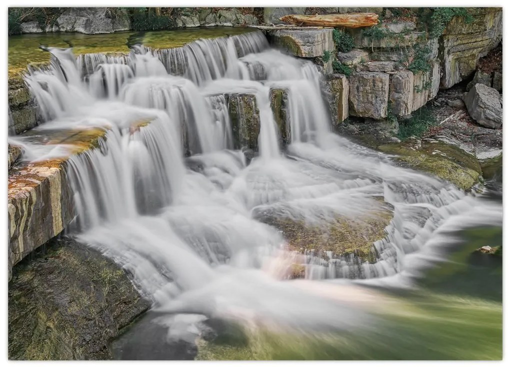Obraz na szkle - wodospady (70x50 cm)