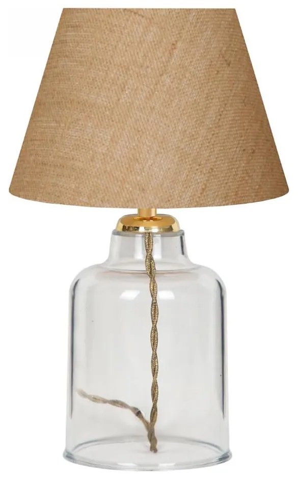 Lampka stołowa AYD 1xE27/40W/230V brązowa/przezroczysta