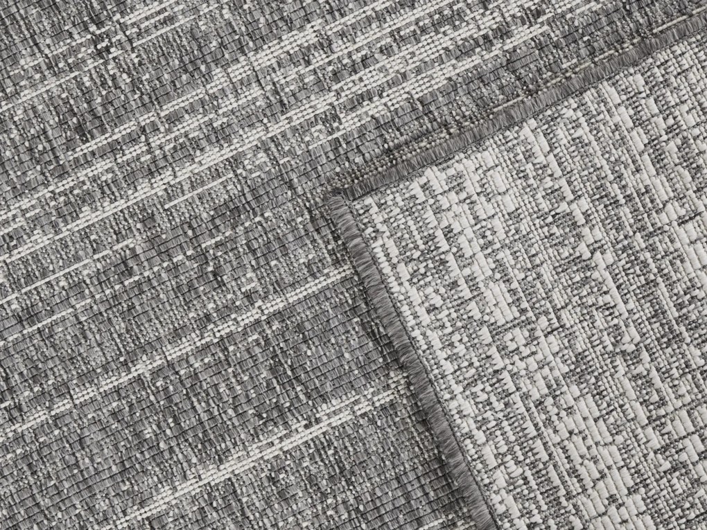 Dywan dwustronny zewnętrzny Gemini szary chodnik 80 cm x 350 cm