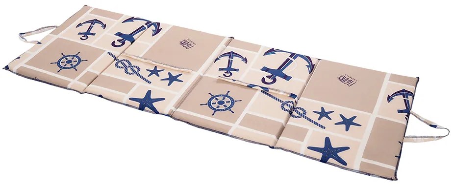 Leżak plażowy MARINE 137x49 cm, beżowy