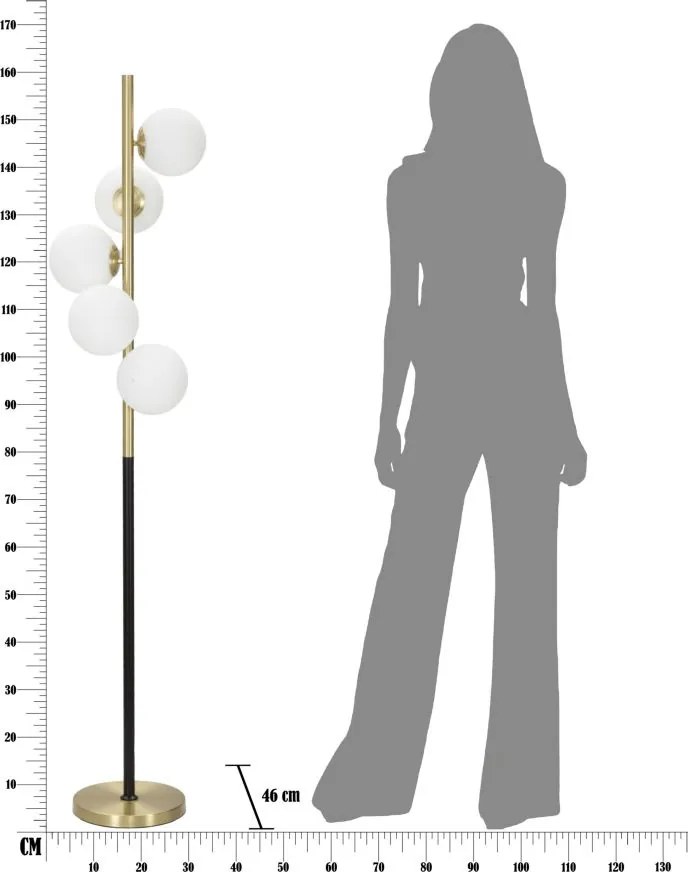 Lampa podłogowa GLAMY DARK, 160 cm