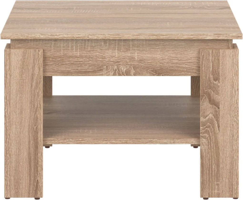 Ława Kwadratowa z Półką do Salonu MIRLO 67,5 cm Dąb sonoma Nowoczesna