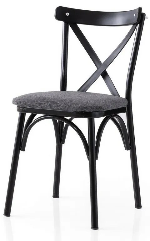 Zestaw krzeseł do jadalni Ekol Anthracite and Black, 2 szt.