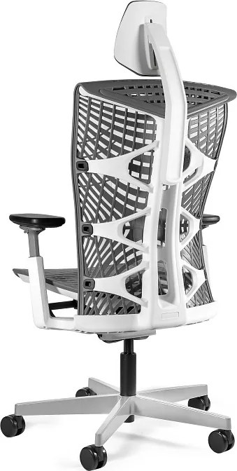 Ergonomiczne krzesło biurowe Reya, biały / elastomer TP8 szary