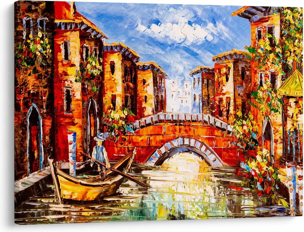 Obraz - Obraz olejny przedstawiający miasto III. (70x50 cm)