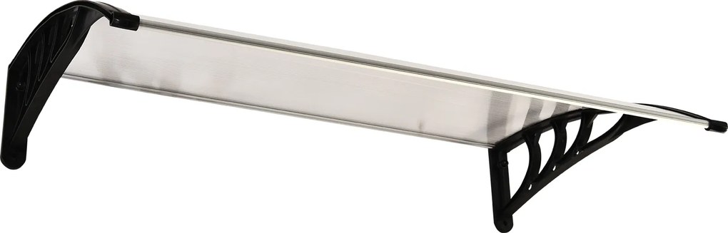 Przezroczyste Zadaszenie Drzwi Outsunny 100 x 75 cm z Poliwęglanu i Aluminiowymi Listwami