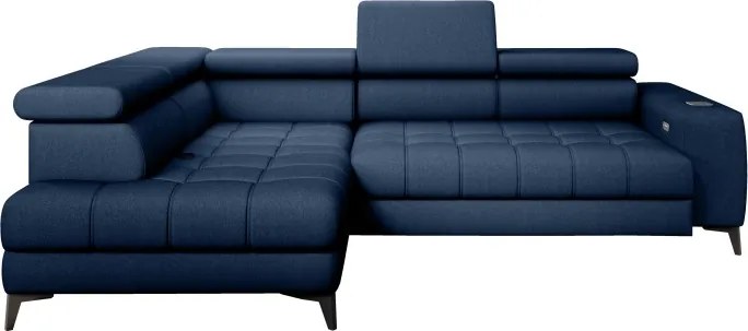 Narożnik BAGGIO Lewostronny z funkcją spania, wolnostojący tkanina LETTO 79 Granatowy WERSAL