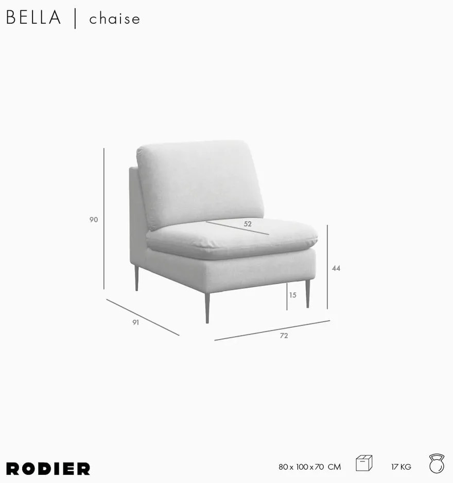 Czarny fotel z materiału bouclé Belle – Rodier