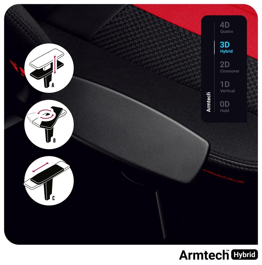 Materiałowy fotel gamingowy Diablo X-Player 2.0 King Size, karmazynowo-antracytowy