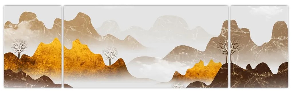 Obraz - Góry we mgle (170x50 cm)