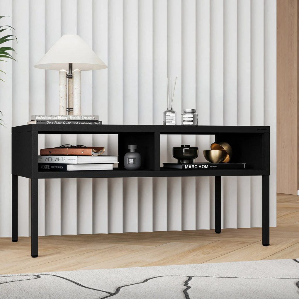 Stolik kawowy prostokątny czarny MATTEO 900 x 450 x 450 mm