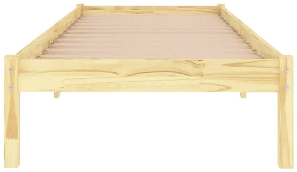 Naturalne drewniane łóżko pojedyncze 90x200 cm - Selvis 3X