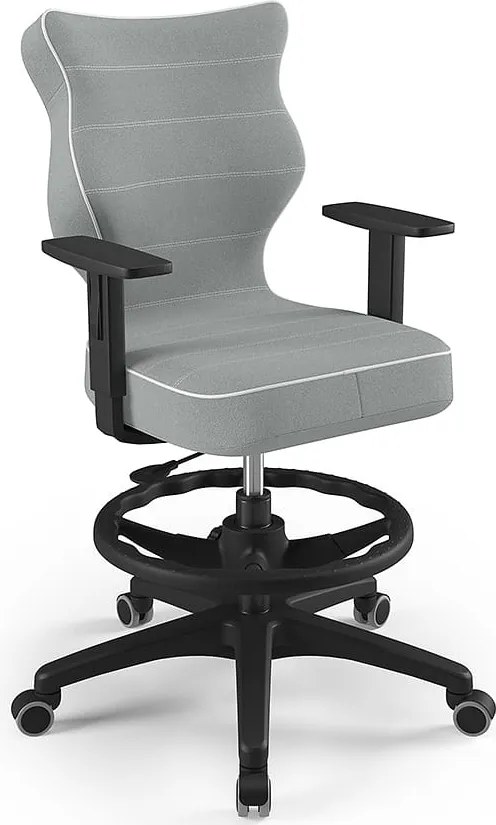 Obrotowe krzesło do biurka Duo Black rozmiar 5 (146-176,5 cm) z podnóżkiem