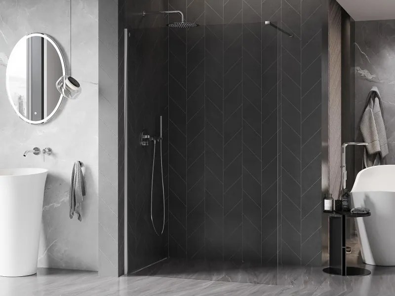 Mexen Kioto-X ścianka prysznicowa Walk-in 90 x 200 cm, transparent 10 mm, chrom - 800-090-101-01-00-X